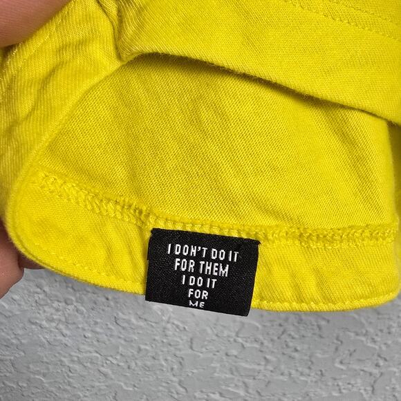 ADIDAS Womens Yellow Graphic Racerback Sz S Tank Top Athletic Activewear Workout - Picture 6 of 7